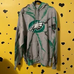 Philadelphia Eagles Football Trippy Tie Dye Hoodie Groovy Handmade Streetwear